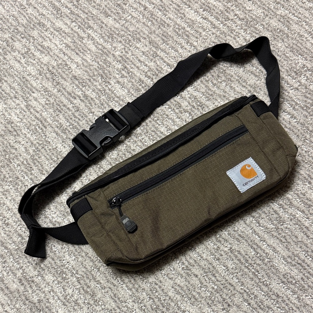 Carhartt Olive Waist Pack with Black Strap